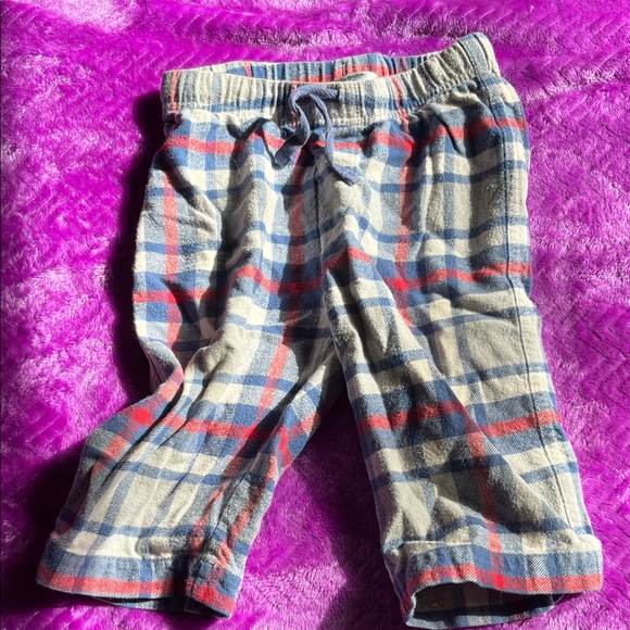 Baby Boden Other - Baby Boden Plaid Pants in Cream, Blue & Red